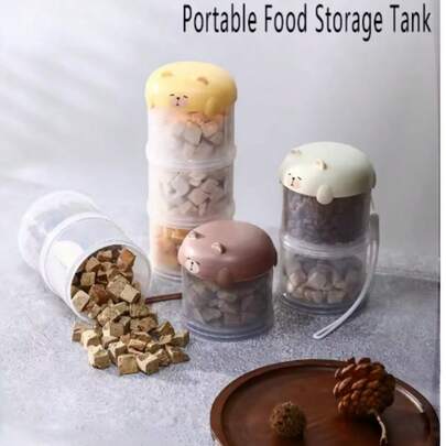 PETSIN Bình đựng thức ăn cho thú cưng đa năng di động ngoài trời cho chó, bình đựng thức ăn cho mèo có thể tháo rời, hộp đựng kín