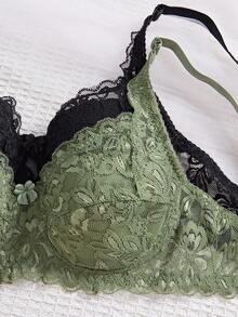 2件套蕾丝文胸和无钢圈文胸套装 - 彩色 - 查看 4