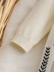 SHEIN Bộ áo liền quần cho bé sơ sinh với hình hươu cao cổ và voi dễ thương, chất liệu dệt kim mềm mại và thoải mái, phù hợp cho mặc hàng ngày, đi chơi, du lịch, nghỉ mát, ở nhà, nhà trẻ, giờ chơi, mùa thu/đông, Giáng sinh, tựu trường, quần áo mùa đông đa năng cho bé sơ sinh unisex, quần áo trẻ em tự nhiên, áo liền quần dài tay cho bé trai, quần áo trẻ em màu trung tính, áo liền quần dài tay và quần dài cho bé sơ sinh, quần áo trẻ em tự nhiên, quần áo trẻ em màu trung tính cho bé sơ sinh, áo liền quần unisex - Màu be - Xem 7