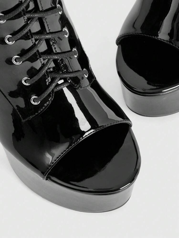 CUCCOO LuxiPop Bottes de cheville à talons compensés sexy et à la mode pour femmes, imperméables et avec plateforme. Convient pour Halloween, Noël, soirées et sorties en boîte de nuit