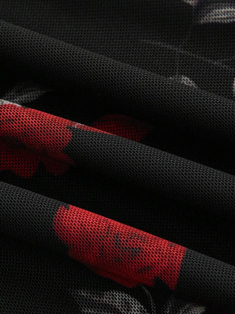 SHEIN MOD Retro Floral Square Neck Bodycon Halter Maxi Dress, Summer Midi Dress, Sexy Dress, Elegant Dress, Flowy Dress, Prom Dress - Multicolor - View 4