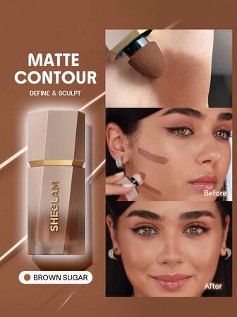 Sun Sculpt Liquid Contour-Brown Sugar KonturflüSsigkeit, Nicht Fettend, Langanhaltend, NatüRlicher Bronzer, Konturierung, Schwerelose Kontur Marke SchöNheit Make-Up Kosmetik FüR Damen MäDchen Perfekt FüR Herbst Winter Ideal FüR Y2K Schick Mode Geeignet FüR Geburtstag Weihnachten PräSent Party Fertig Beste Farbe