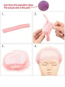 Pink,50pcs Disposable Grafting Eyelash Cap - Pink - View 5