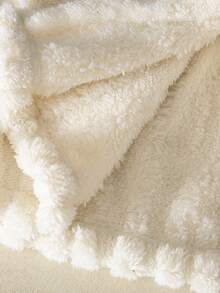 Sparklyn 1 件青少年女孩休闲连帽加厚羊毛夹克，宽松版型，经典白色，正面全拉链带纽扣，舒适的长外套，纹理针织设计，带有黑色英文文字装饰，适合上学、通勤、度假、旅行、返校、音乐节、秋冬 - 米色 - 查看 8