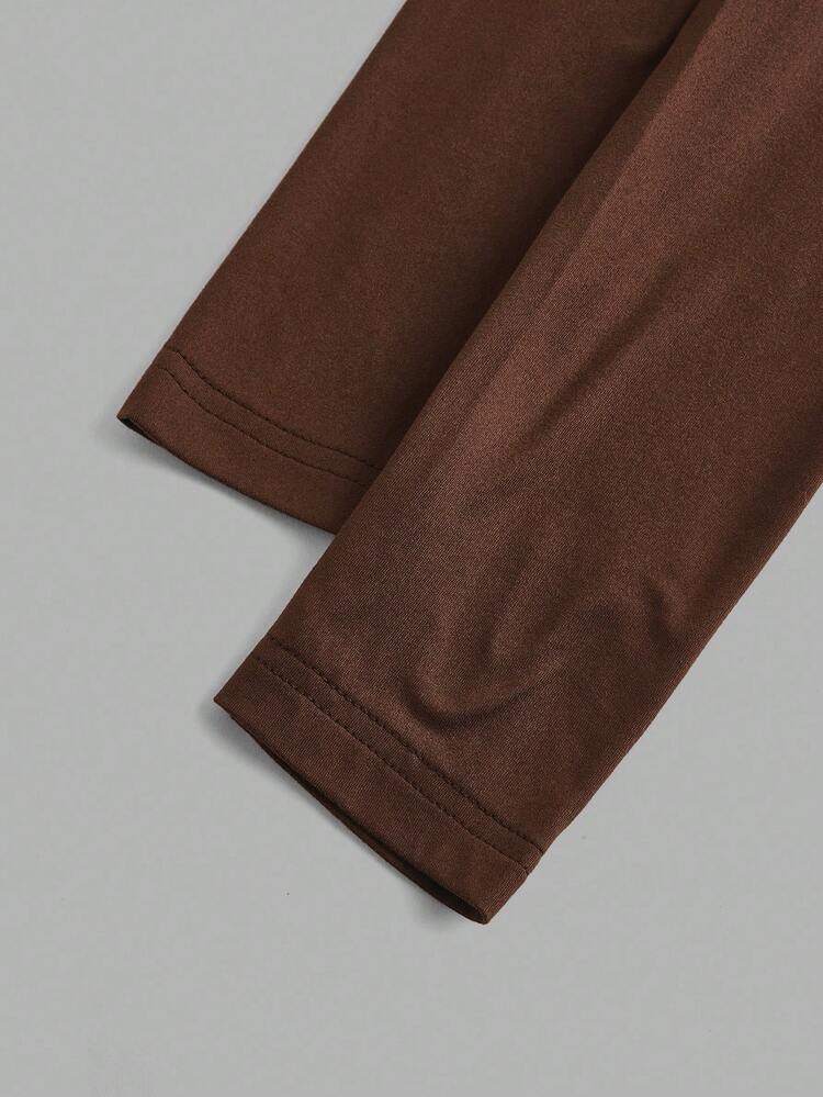 SHEIN Essnce Bộ 4 áo len cổ lọ nhiều lớp màu trơn đơn giản, dáng ôm vừa vặn dành cho nữ, mùa thu/đông - Nhiều màu - Xem 4