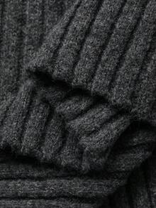 DAZY Cárdigan de punto casual de un solo pecho de unicolor y manga larga para mujer - Gris - Ver 7