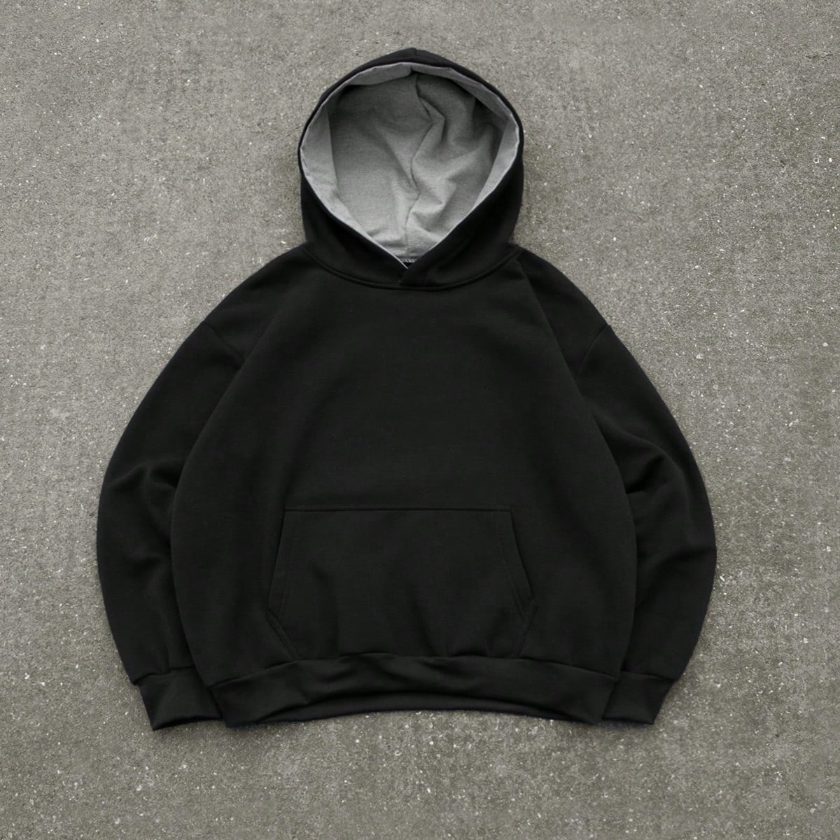 Sudadera con capucha casual de unicolor y diseño de bolsillo para hombre, sudadera gruesa de otoño/invierno de un solo color
