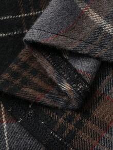 Dazy Kids Tween Girls Plaid Woven Shirt - Grey - View 8