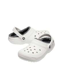 Crocs Classic Lined Women Clog White 203591 - White/Grey - View 4