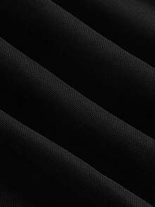 SHEIN MOD 雞心領口前打結網紗洋裝 - 黑色 - 查看 3