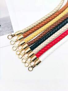 2PCS Woven Chain Straps For DIY Gold Handbag Handles With Spring Clasp Purse/Wallet/Crossbody Bag Repair,Adjustable Length Bag Accessories, Craft Replacement Straps For Bags & Purses Handbag Hardware Accessories - Multicolor - View 3