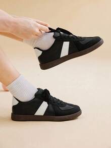 CUCCOO EASI Zapatillas minimalistas versátiles y de moda para mujer - Negro - Ver 6