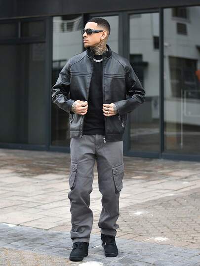 Devon Thys Sonbahar İçin Kemersiz Erkek Kapaklı Cepli Kargo Pantolon