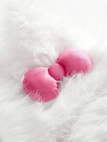 ROMWE Kawaii 可爱猫耳蝴蝶结铆钉设计短款白色仿皮草外套 - 白色 - 查看 3