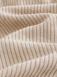 Cozy Pixies 2pcs Baby Girl Cartoon Bear Pattern Collared Long Sleeve Cardigan Shirt & Bib Overall Dress Set - Khaki - View 7