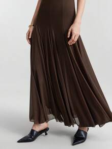 Ontre 2026 Frühling/Sommer Neue Damenmode, Business Lässig Vintage Elegant Vielseitig Basics, Nashville Bekleidung, Valentinstag Outfit, Einfarbiges Träger Camisole für Damen, Stadtverkehr, Business Lässig Damenbekleidung, Hochzeitsgast, Satin Maxikleid in Zartrosa, Damen Strick Strukturiertes Rundhals Khaki Elegantes Abendkleid, Abschlussfeier - Khaki - Übersicht 7