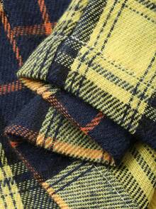 Dazy Kids 男童格子长袖单排扣上衣和裤子睡衣套装 - 黃色 - 查看 8