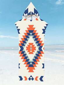 SHEIN 一件装速干冲浪斗篷换衣浴袍连帽衫，成人男女通用，可穿戴沙滩巾，超细纤维材质，适合游泳、沙滩冲浪、潜水、居家、温泉沐浴等场合。 - 彩色 - 查看 29