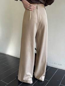 DAZY Women's Loose Casual Lace Patchwork Pants - Khaki - View 2