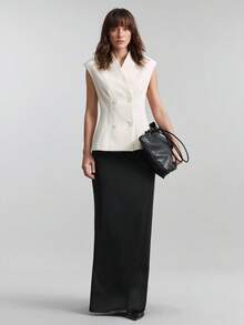 Ontre 2026 Noutăți primăvara/vara, sosire nouă, îmbrăcăminte business casual vintage elegantă, versatilă, asortabilă, îmbrăcăminte Nashville, ținută de Ziua Îndrăgostiților, camisol casual de culoare solidă pentru femei, cu nod în față, pentru primăvară/vară, navetă urbană, ținută business casual pentru femei, vestă vintage albă pentru invitați la nuntă