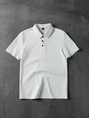 Manfinity Hypemode قميص بولو كاجوال قصير الأكمام بلون سادة للرجال