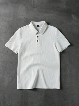 Manfinity Hypemode เสื้อโปโลแขนสั้นสีพื้นลำลองสำหรับผู้ชาย