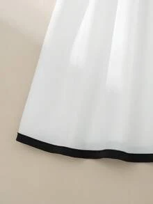 Souflis Souflis Váy đầm ren trắng thanh lịch kiểu Pháp cổ điển mới cho bé gái, thích hợp mặc đi học, đi chơi, dự tiệc và nhiều dịp khác nhau, váy cho bé gái - trắng - Xem 9
