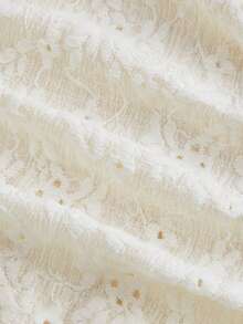 SHEIN MOD Women's Solid Color Lace Ruffled Fishtail Hem Elegant Spaghetti Strap Dress,Greek Goddess Dress,Formal Dress,Mermaid Skirt,Beige Women Dresses, Women Outfits, Giving Women Outfit,New Year Eve Dress - Apricot - View 3