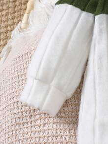 SHEIN 男婴撞色长袖连体衣，舒适贴身，百搭设计。适合户外探险、居家休闲玩耍、运动健身和派对等各种场合，让您的孩子时刻保持时尚舒适。 - 軍綠色 - 查看 8