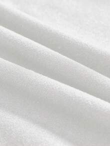 CovetEZ Women Casual Minimalist Crew Neck Long Sleeve Fitted Tee For Autumn Winter Suitable For Going Out - White - View 5