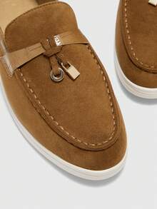 CUCCOO BIZCHIC Sepatu Loafer Kasual Nyaman Berbahan Suede Warna Cokelat Muda untuk Wanita, Cocok untuk Bepergian, Aktivitas Luar Ruangan, Belanja, Kerja, dan Pemakaian Sehari-hari untuk Natal. - Unta - View 7