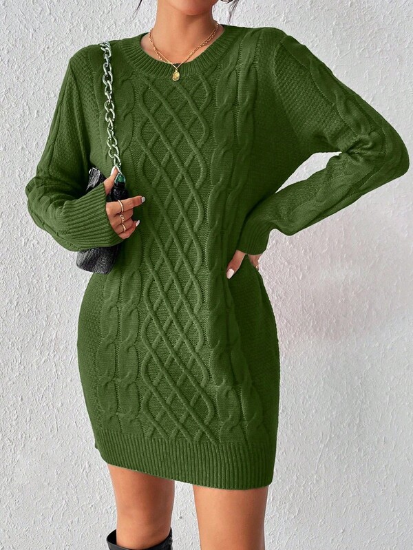 Rafferiza Women's Twist Knit Sweater Dress For New Year Clothes