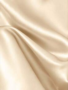 GlowEve 女士秋冬法式V领无袖高档缎面上衣 - 杏色 - 查看 7