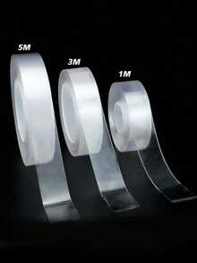 强力双面胶带 - 可重复使用、无残留、强力粘性、多用途、可移除且可水洗，适用于家庭、办公室和汽车！1/3/5米双面纳米胶带 无痕双面胶带 透明无痕可重复使用防水胶带 - 隨機 - 查看 14