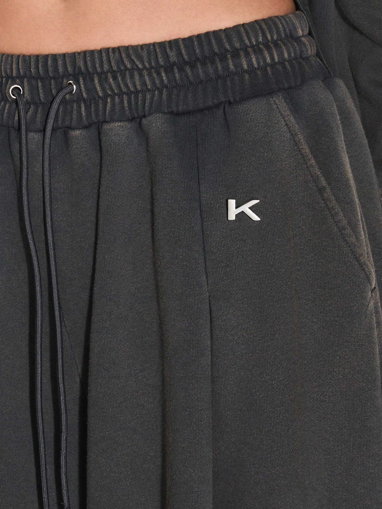 KIZN Pantaloni della tuta a gamba larga con coulisse in vita