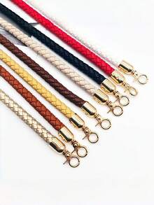 2PCS Woven Chain Straps For DIY Gold Handbag Handles With Spring Clasp Purse/Wallet/Crossbody Bag Repair,Adjustable Length Bag Accessories, Craft Replacement Straps For Bags & Purses Handbag Hardware Accessories - Multicolor - View 12