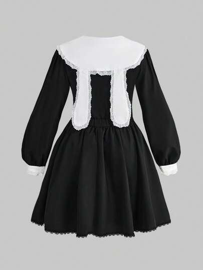 Goth Plus Size Dark Lolita Cute Rabbit Ear School Sailor Dress