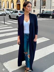 Ensamble Para Mujer Cómodo Ligero Ideal Para Fiesta De Noche Vacaciones Uso Diario. E-043 Sensación De Lujo - Azul Marino - Ver 2