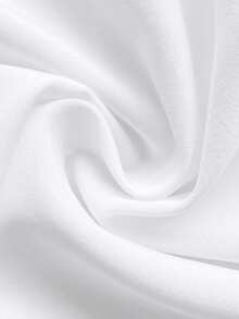 EMERY ROSE 大码休闲女式落肩单排扣衬衫 - 白色 - 查看 7