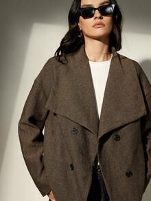 Aveloria Modichic Fashionable Design Sense Casual Turndown Collar Double-Breasted Short Coat Jacket - Multicolor - View 1