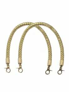 2PCS Woven Chain Straps For DIY Gold Handbag Handles With Spring Clasp Purse/Wallet/Crossbody Bag Repair,Adjustable Length Bag Accessories, Craft Replacement Straps For Bags & Purses Handbag Hardware Accessories - Multicolor - View 18