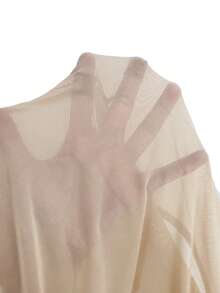 SHEIN SXY Women's Apricot Sheer Mesh Camisole Top - Apricot - View 5