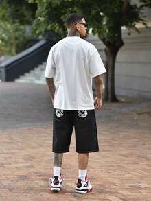 Devon Thys 男士新款时尚嘻哈印花T恤 - 白色 - 查看 2