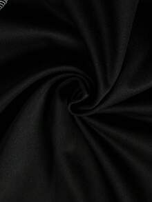 Manfinity Campus Court 美学帖子——男士字母图案圆领休闲宽松长袖T恤 男士长袖上衣 黑色长袖男士黑色长袖男士长袖上衣 - 黑色 - 查看 6