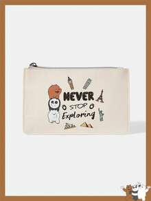 We Bare Bears X SHEIN 卡套 - 杏色 - 查看 1