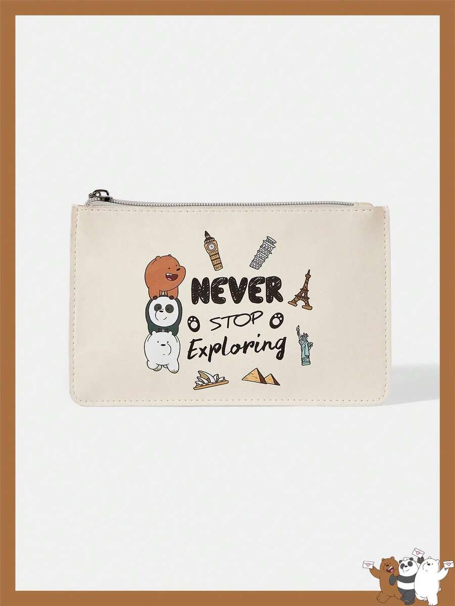 We Bare Bears X SHEIN 卡套 - 杏色 - 查看 1