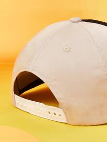LOONEY TUNES X SHEIN Classic Cartoon Rabbit Print Contrast Color Baseball Cap - Black and White - View 5