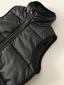 SHEIN Bộ 3 món/bộ đồ lót giữ nhiệt cho bé trai: Áo nỉ cổ tròn màu xám, áo len, quần jogger và áo khoác vest lót cotton. Thoải mái, đa năng, giản dị, phong cách, phù hợp mặc hàng ngày, trong nhà, ngoài trời, trượt tuyết, thể thao, tiệc tùng, dạo phố, thu/đông - Xám - Xem 5