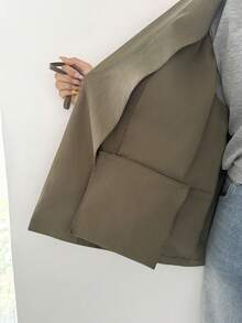 Dripcurv Áo vest nữ cỡ lớn màu xám, kiểu dáng thường ngày, có thắt lưng, thích hợp cho mùa đông, mang đến vẻ ngoài sang trọng, cổ điển. - Màu Đỏ Sâu - Xem 7