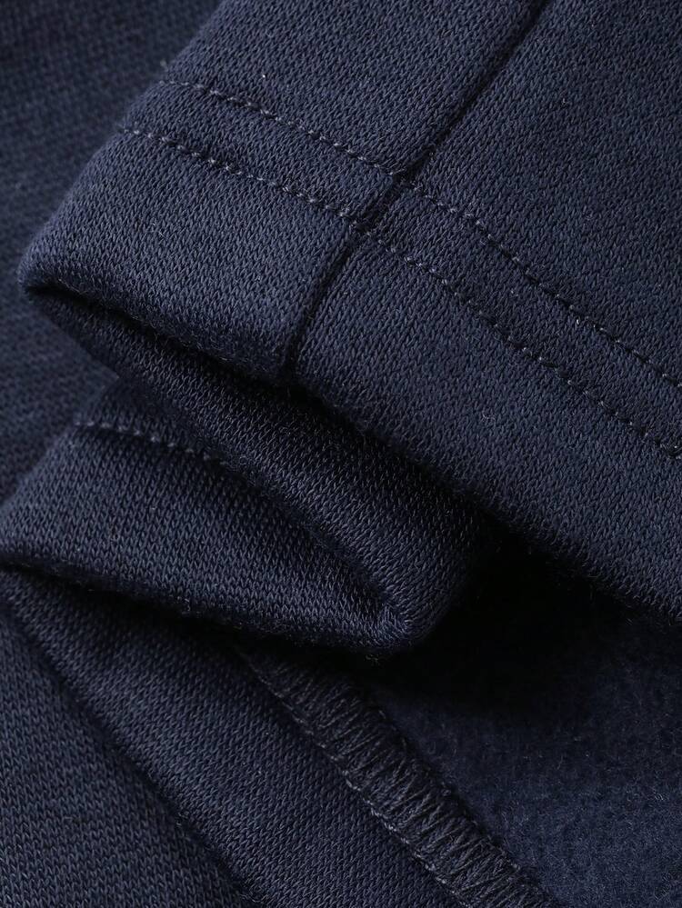 Tween Girl Knit Patchwork Plaid Hooded Fleece Sweatshirt + Pants Set